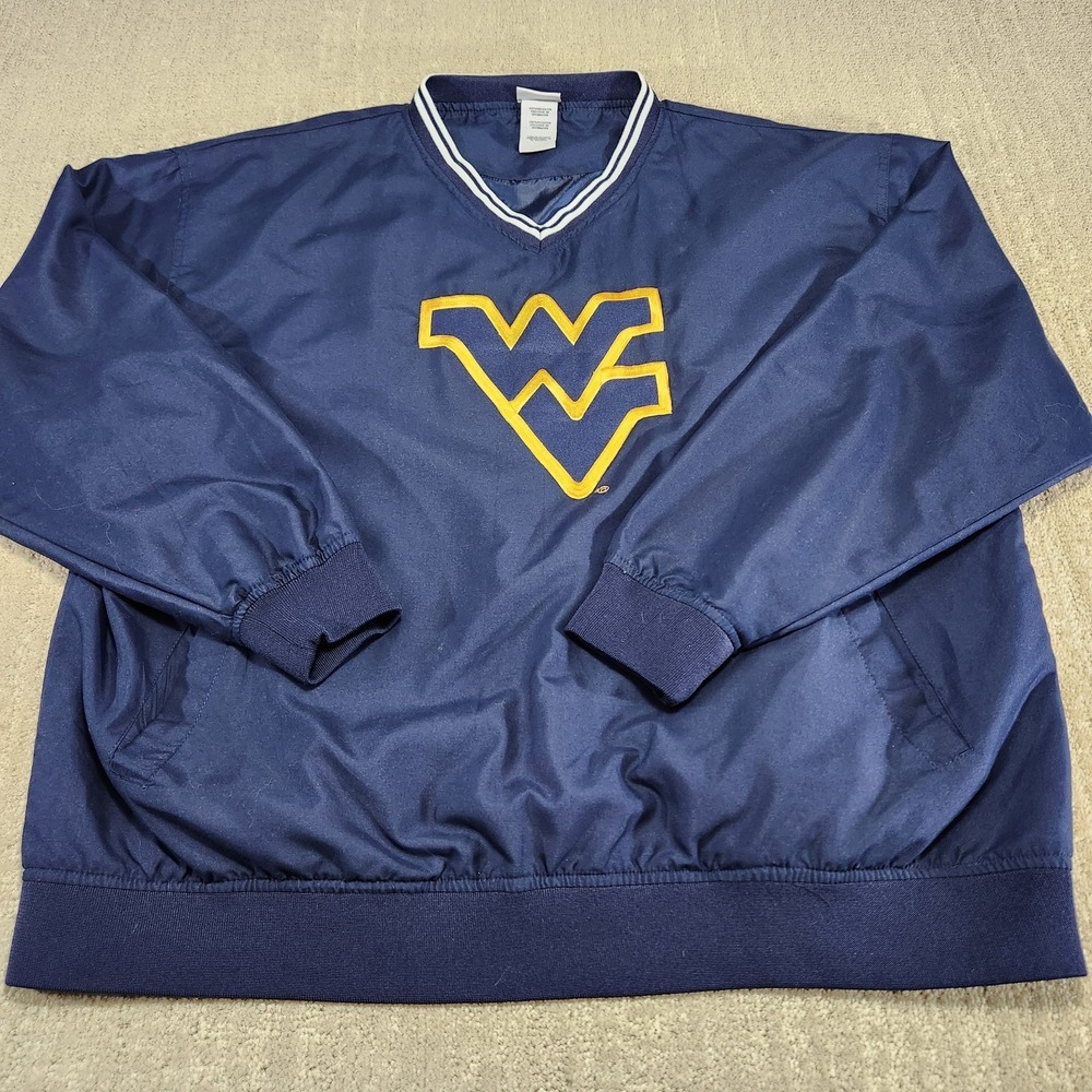 WVU‎ Mountaineers Coachs Jacket Men XL Football NCAA Sweatshirt West Virginia